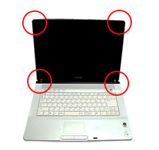 nadrukowane na ramce LCD